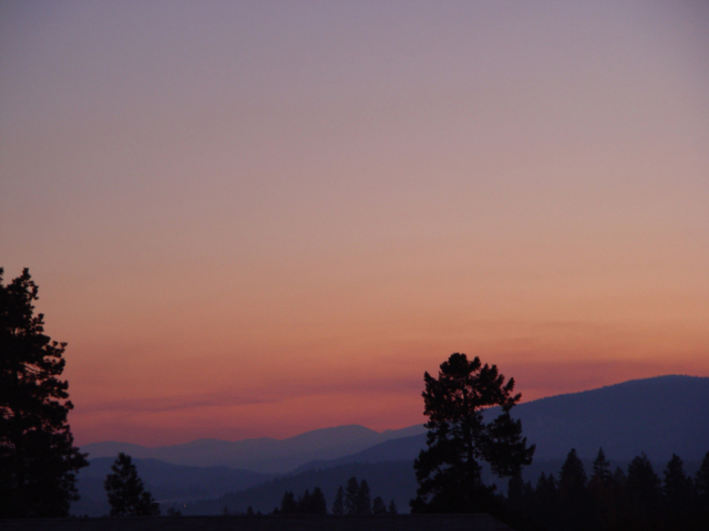 Sunset in the Selkirk Mountains of Northern Idaho